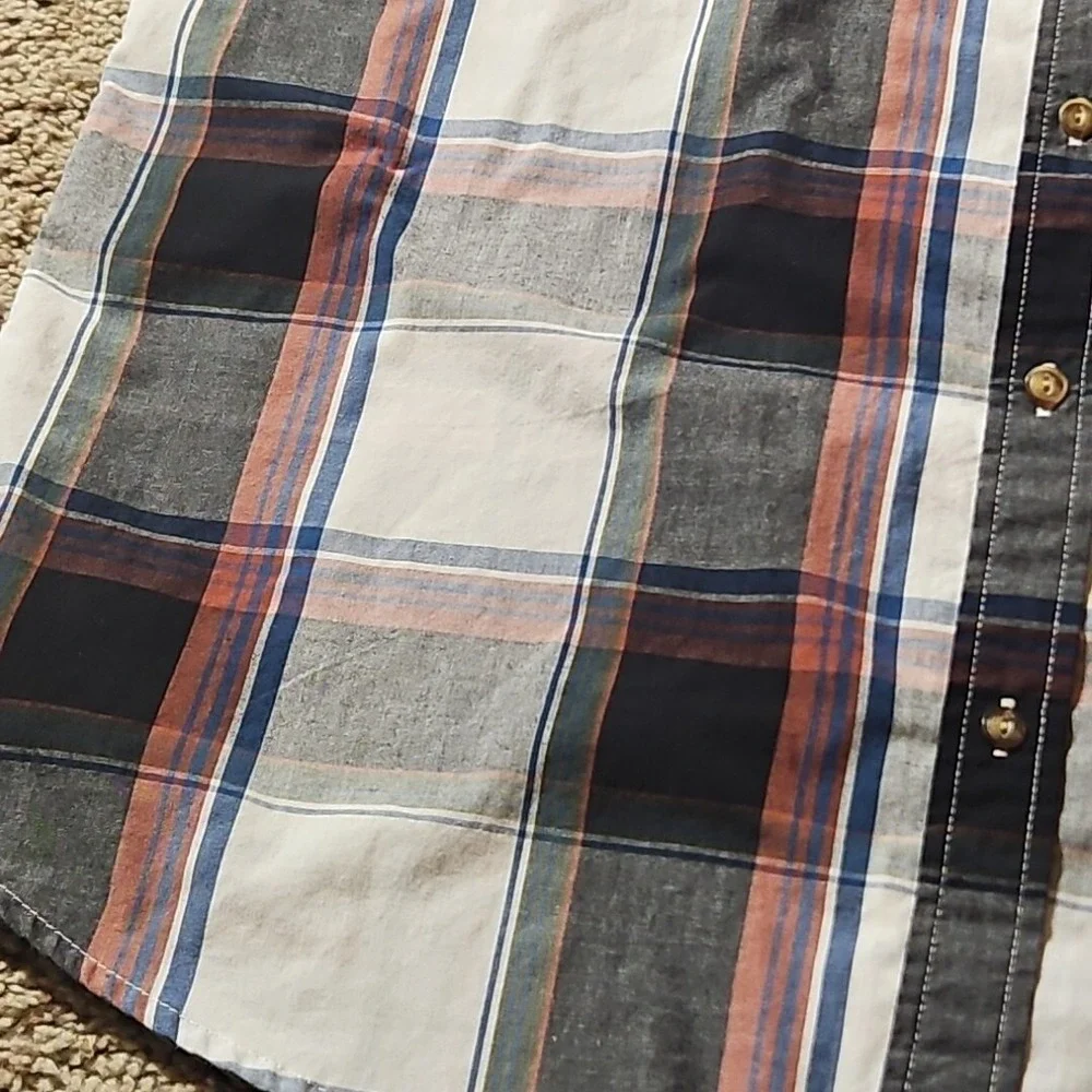 Levi's Shirt Mens Extra Large Short Sleeve Plaid Western‎